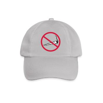 joint verboten schild zone keine clipart logo hanf - Baseballkappe - Grau - Vorne