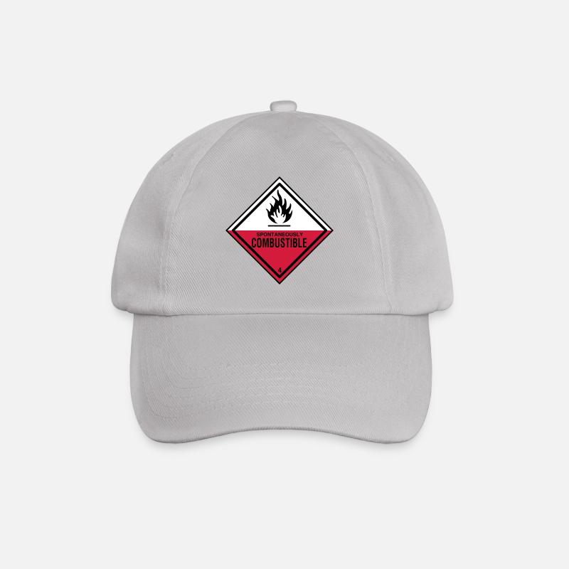 flamme danger inflammable humour ironie pompiers - Casquette classique - bruyère