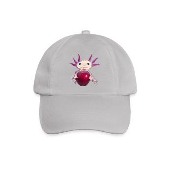 Câlin axolotl à la pomme, dessiné à la main - Casquette classique - bruyère - Devant
