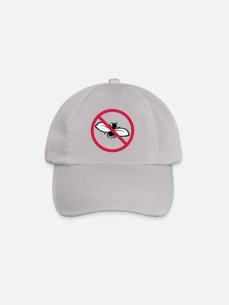 Fliege Verboten Schild - Baseballkappe - Grau