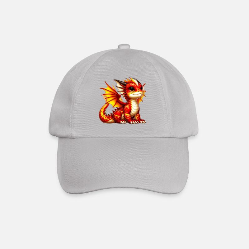 Drache - Baseballkappe - Grau