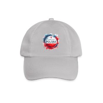 Made in Polska Poland Polish Red White Gift - Baseball Cap - grey - Front