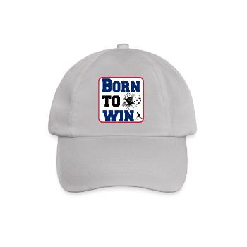 Floorball Born to win Sticker (25) - Baseball Cap - grey - Front