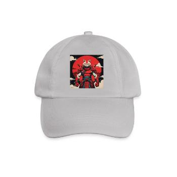 Samurai-Katzenkrieger - Baseballkappe - Grau - Vorne