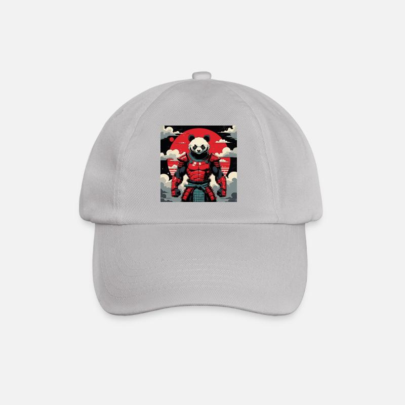 Samurai Panda Warrior - Baseball Cap - grey