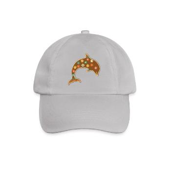 Niedlicher Lebkuchen Delphin Weihnachten Xmas Deko - Baseballkappe - Grau - Vorne
