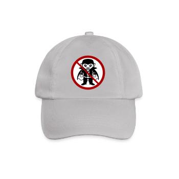 Not a vampire! Funny prohibition sign Halloween - Baseball Cap - grey - Front