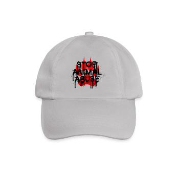 Stop Animal abuse - Baseball Cap - grey - Front