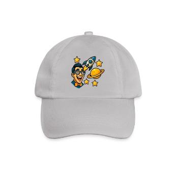 Space enthusiast with glasses - Baseball Cap - grey - Front