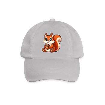 Motif d’écureuil mignon avec un noix - Casquette classique - bruyère - Devant