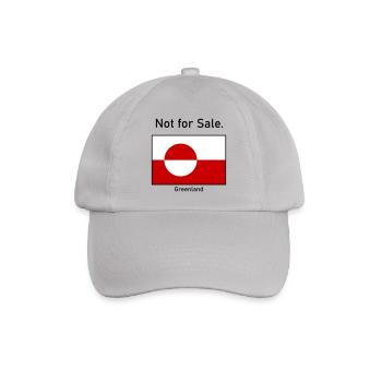 Not for Sale - Greenland Grönland Flagge Flag - Baseballkappe - Grau - Vorne