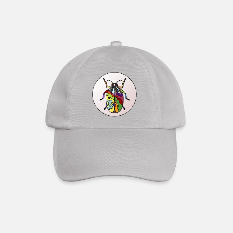 Lebender Regenbogenkäfer - Baseballkappe - Grau