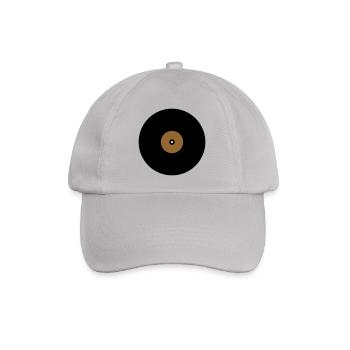 Vinyl Record Circle Text Box Base - Baseball Cap - grey - Front