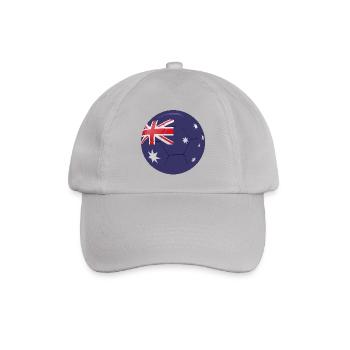 AUSTRALIENS FLAGGE AUF EINEM FUSSBALL - Baseballkappe - Grau - Vorne