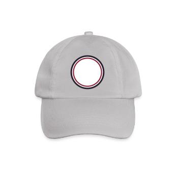 Empty Circle Frame - Add Your Own Text Design - Baseball Cap - grey - Front