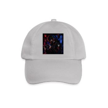 Neon Street Gamer im Anime-Stil - Baseballkappe - Grau - Vorne
