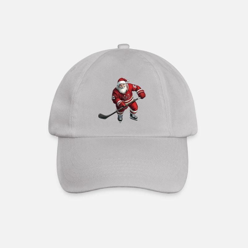 Weihnachten Eishockey - Baseballkappe - Grau