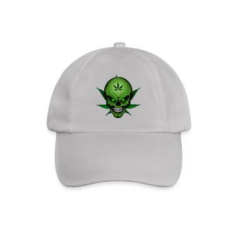 Hemp Skullhead 001 AllroundDesigns - Baseball Cap - grey - Front