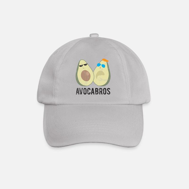 Frucht / Früchte: Avocado - Avocabros - BFF - Baseballkappe - Grau