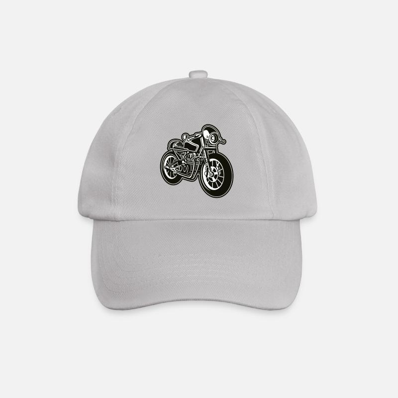 Café Racer moto 01_schwarz blanc - Casquette classique - bruyère