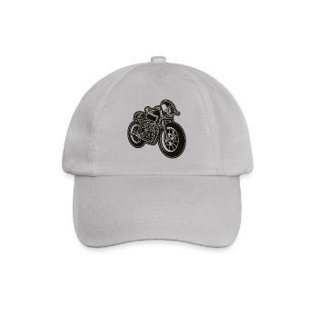 Cafe Racer Motorcycle 01_black - Baseball Cap - grey - Front