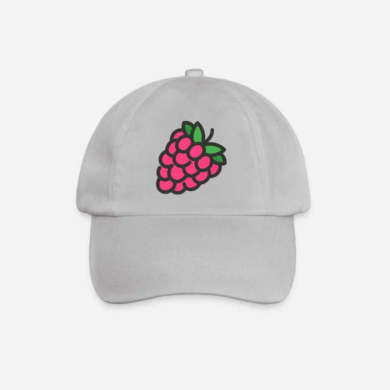 himbeere rasperry obst veggie gemuese fruits14 - Baseballkappe - Grau