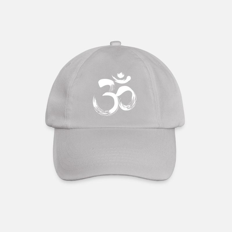 Yoga OM sanskrit weiß - Baseballkappe - Grau