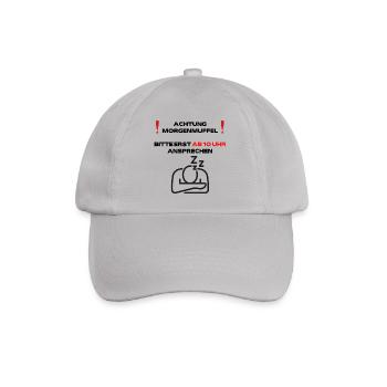 Morgenmuffel - Baseballkappe - Grau - Vorne