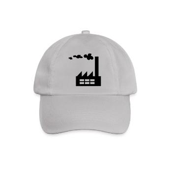Factory logo with smoke - Baseball Cap - grey - Front