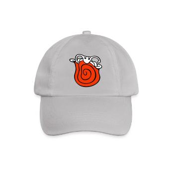 Snail shell snail hides cute shy - Baseball Cap - grey - Front