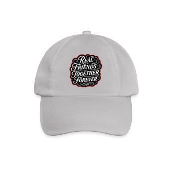 Real friends forever - Baseball Cap - grey - Front