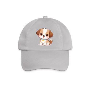 Dog Cute Comic - Baseball Cap - grey - Front