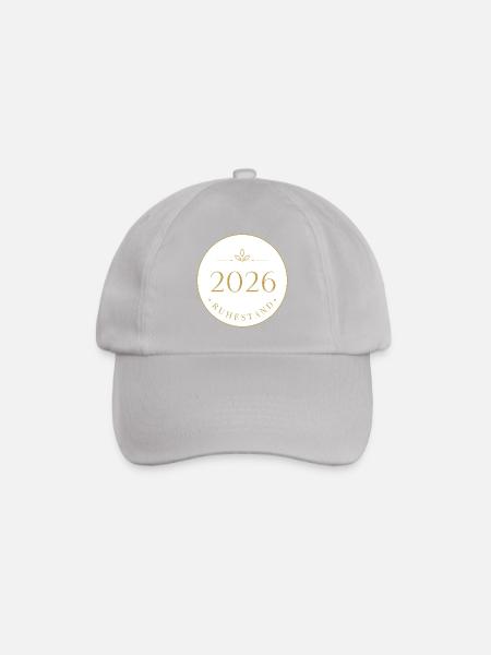 2026 Ruhestand – Minimalistischer Kreis - Baseballkappe - Grau