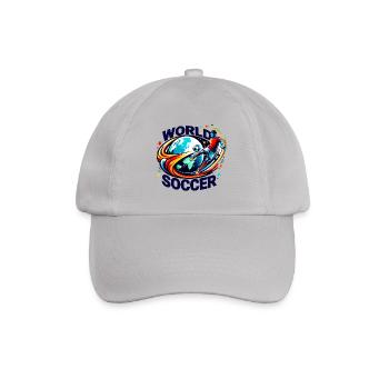 World Soccer Fußball Sport Team Tor - raffstaff ® - Baseballkappe - Grau - Vorne