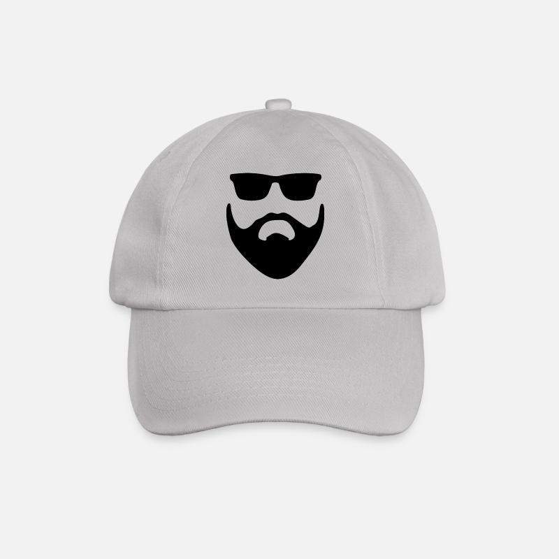 Bart mit Brille - Baseballkappe - Grau