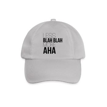 weniger bla bla - Baseballkappe - Grau - Vorne