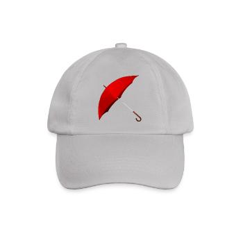 Red umbrella stretched. Gift - Baseball Cap - grey - Front