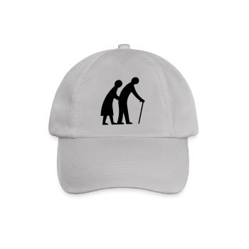 Old couple silhouette idée cadeau go - Casquette classique - bruyère - Devant