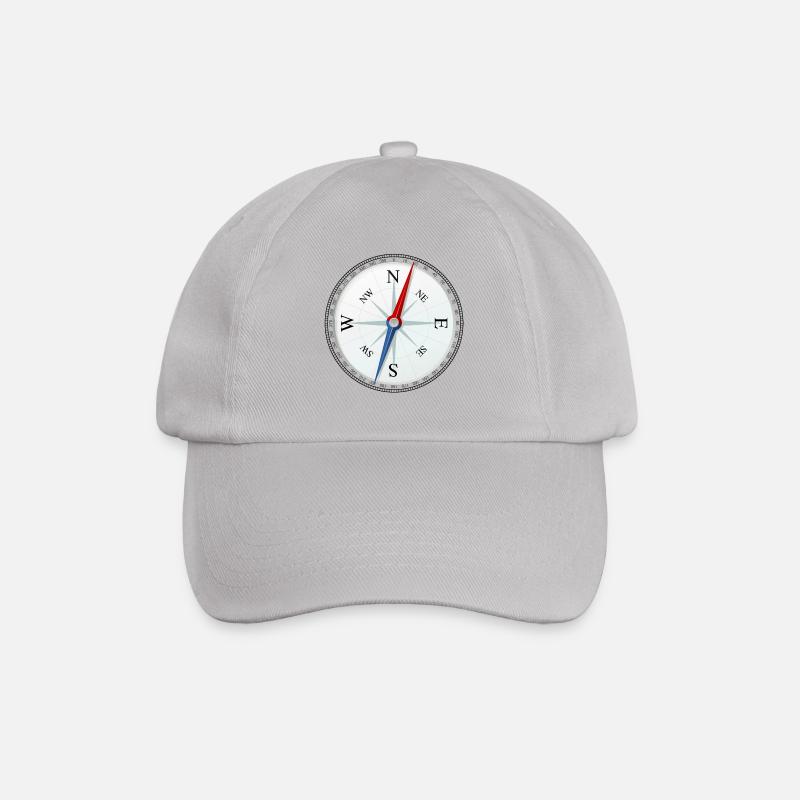 compass - Baseball Cap - grey