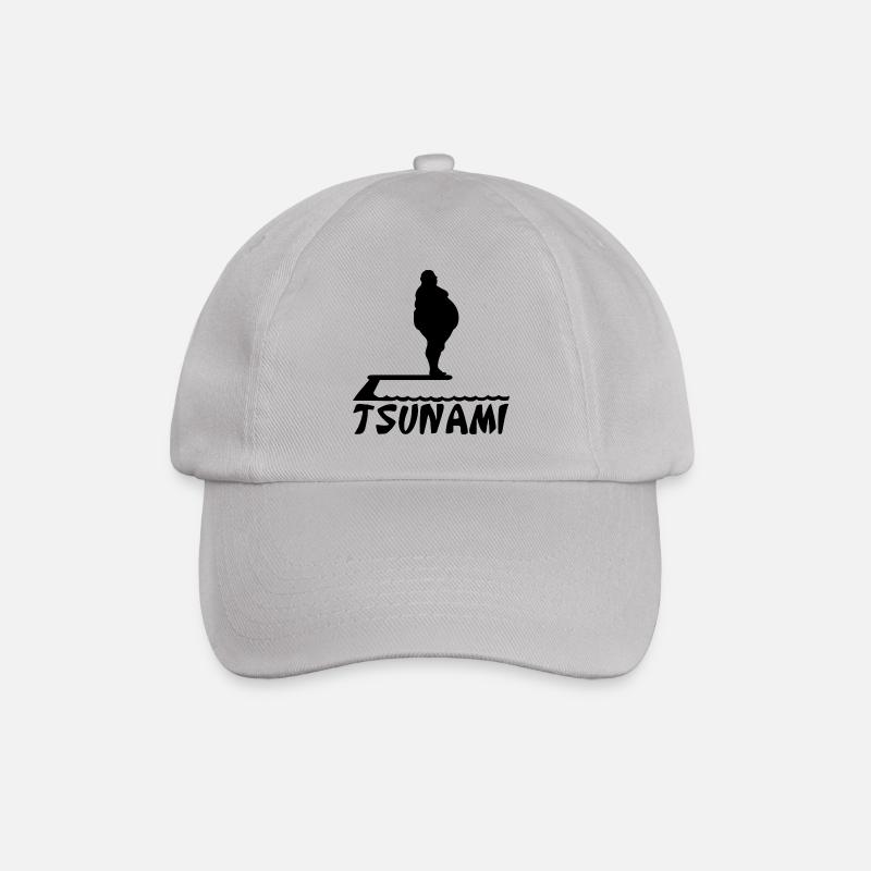 Fettsack Tsunami Silhouette dicker fetter Mann - Baseballkappe - Grau