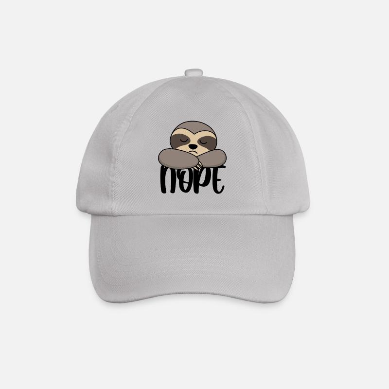 Faultier Nope - Baseballkappe - Grau