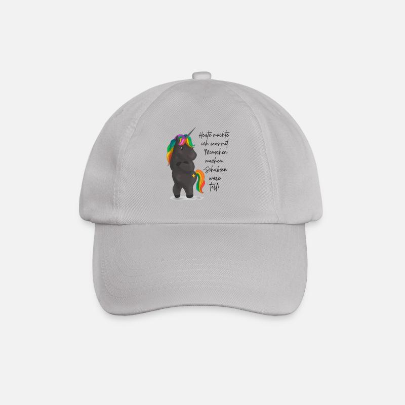 Einhorndrache mit Regenbogenmähne - Baseballkappe - Grau
