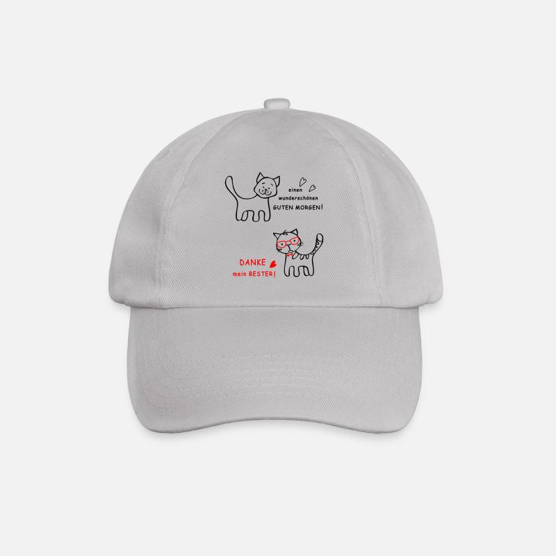Guten Morgen Hund und Katze - Baseballkappe - Grau