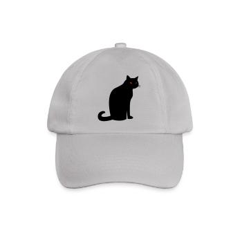 Creepy Black Cat Halloween - Baseball Cap - grey - Front