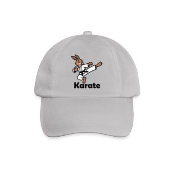 Karate Hase - Baseballkappe - Grau - Vorne