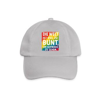 Bunte Welt | Positives Statement - Baseballkappe - Grau - Vorne