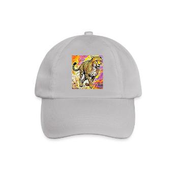 cheetah - Baseball Cap - grey - Front
