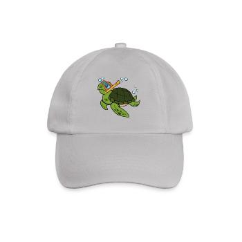 Sea turtle turtles reptiles amphibians - Baseball Cap - grey - Front
