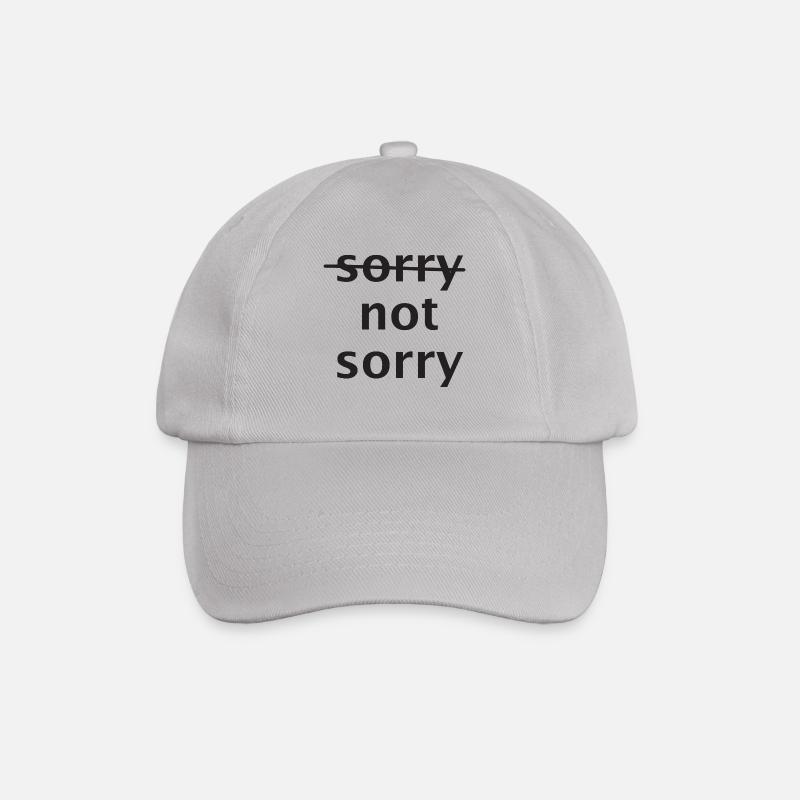 sorry not sorry - Baseball Cap - grey