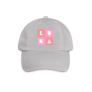 Luna Baby Name Vorname Mädchen pink - Baseballkappe - Grau - Vorne